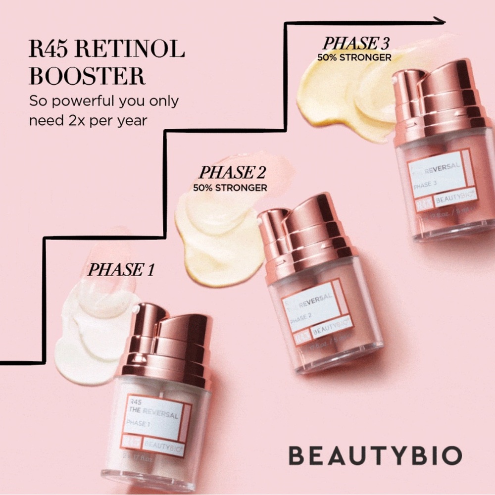 BeautyBio R45 Retinol Booster Set - Rose Gold